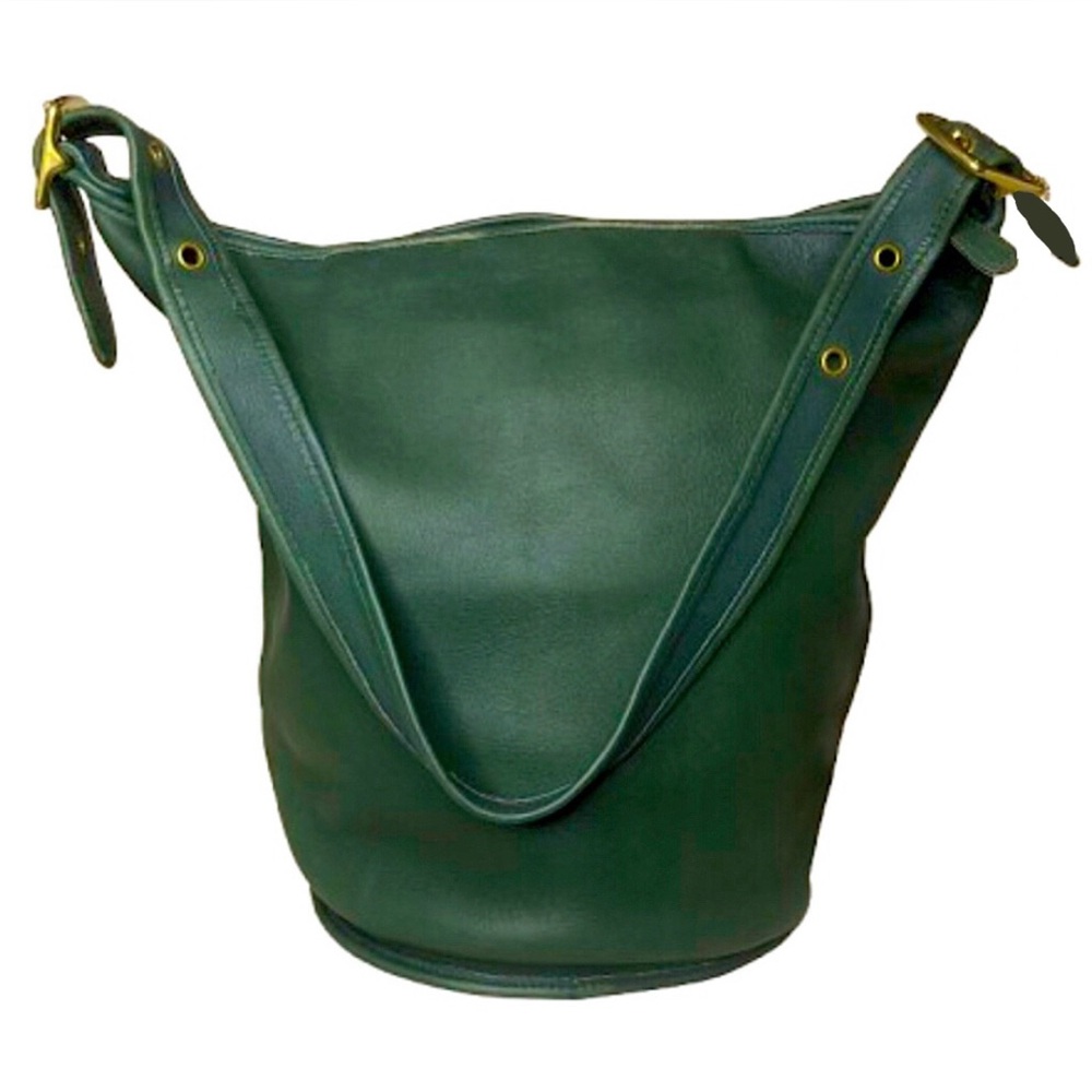 COACH Vintage Dark Green Leather Duffle Sac XL Crossbody Bag 9085 - Picture 17 of 17